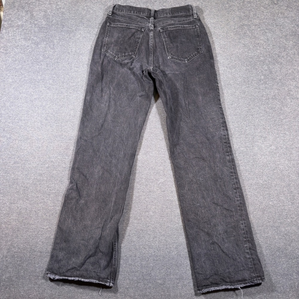 Abercrombie & Fitch The 90s Baggy Low Rise Jeans Women 26 Black Distressed Mom - Picture 3 of 9